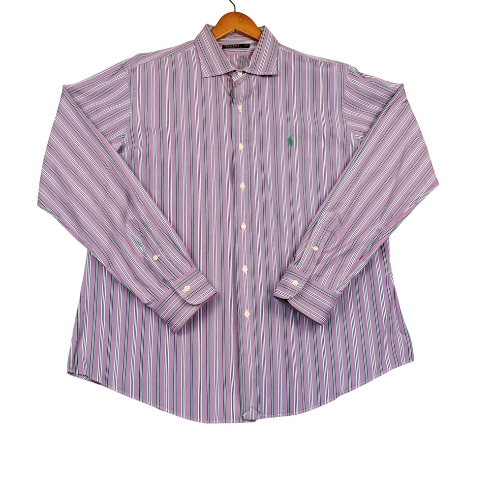Polo Ralph Lauren Mens XL Striped Button Down Shirt Long Sleeve Casual Dress